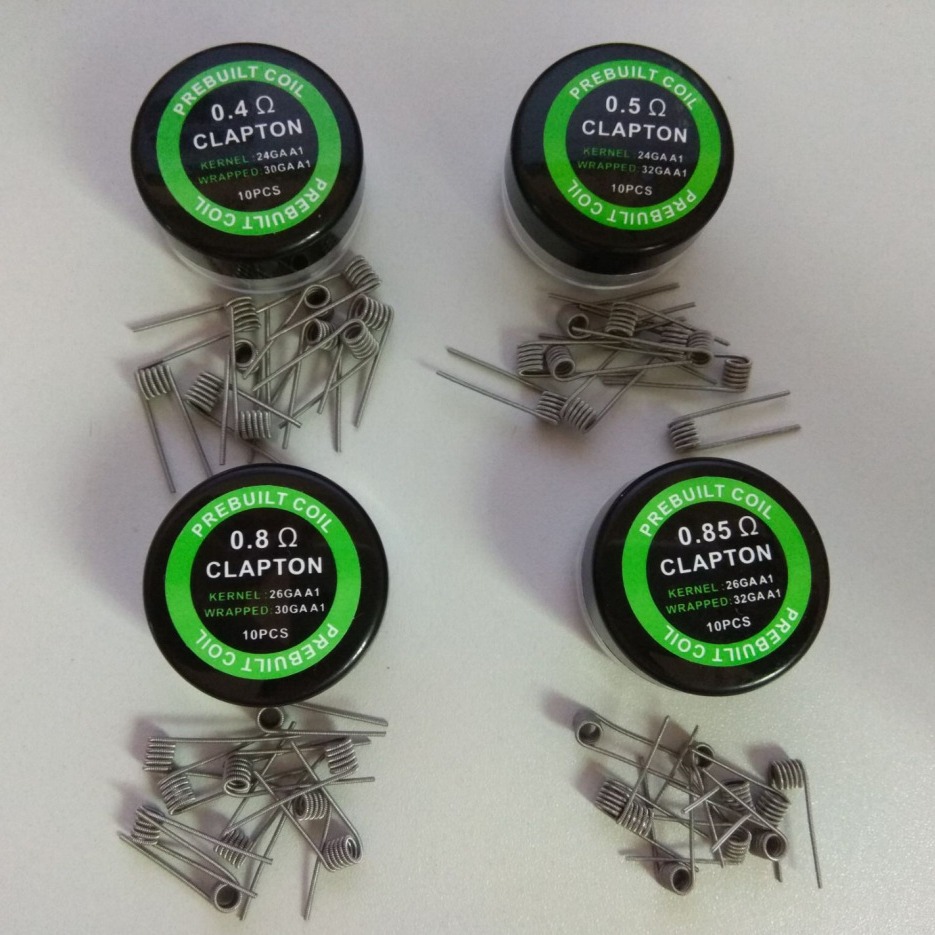 Clapton Wire Pre Built - 10個入り/箱 ヒューズ付き加熱ワイヤー プレビルドコイル エイリアン フューズド クラプトン