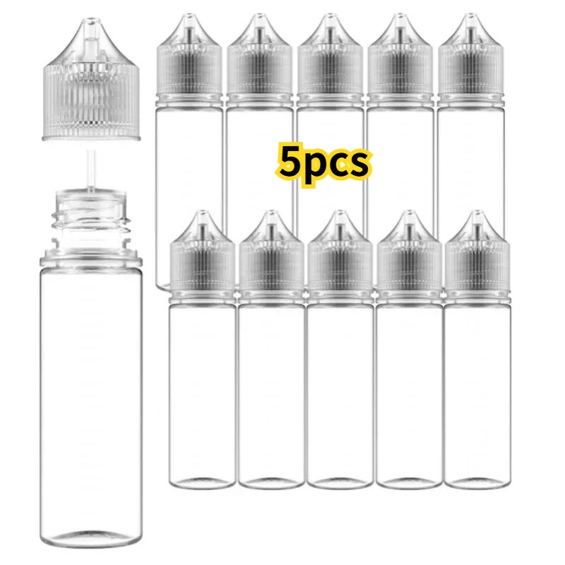 5 個 30ml-120ml PET クリアドロッパーボトル - Vaping Area のレビューと価格