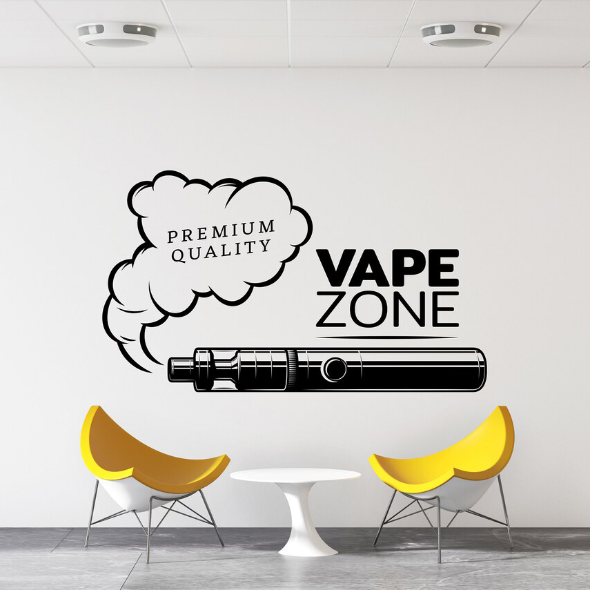 Vapeショップ壁デカールウィンドウステッカー、煙店の装飾、 - Vaping Store のレビューと価格